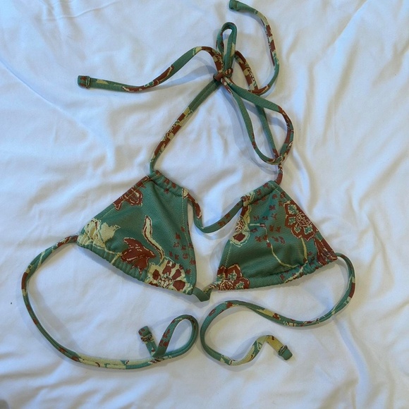 Aerie Floral Swimsuit Jade/Yellow - Picture 1 of 6